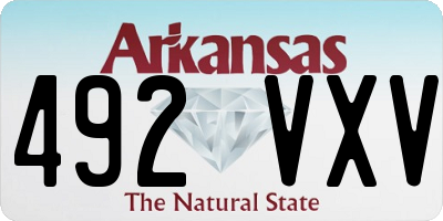 AR license plate 492VXV