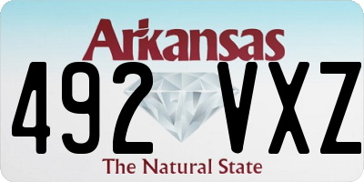 AR license plate 492VXZ