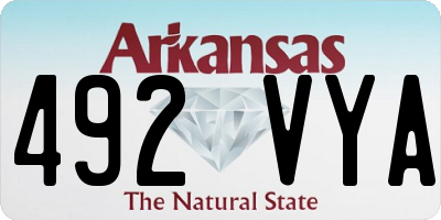 AR license plate 492VYA