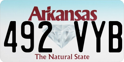 AR license plate 492VYB