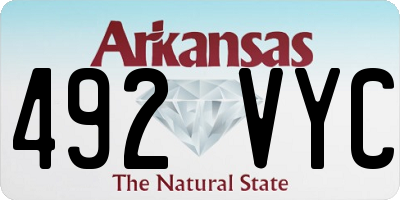 AR license plate 492VYC