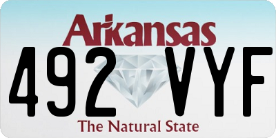 AR license plate 492VYF