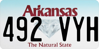 AR license plate 492VYH