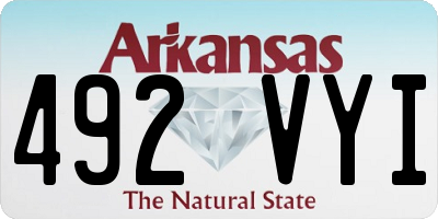 AR license plate 492VYI