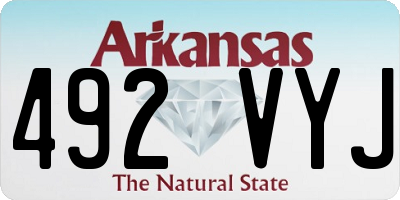 AR license plate 492VYJ