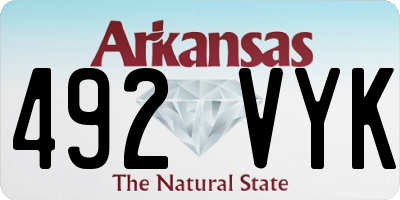 AR license plate 492VYK