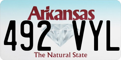 AR license plate 492VYL