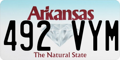 AR license plate 492VYM
