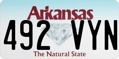 AR license plate 492VYN