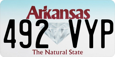 AR license plate 492VYP