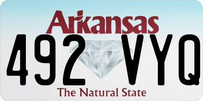 AR license plate 492VYQ