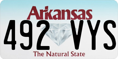 AR license plate 492VYS