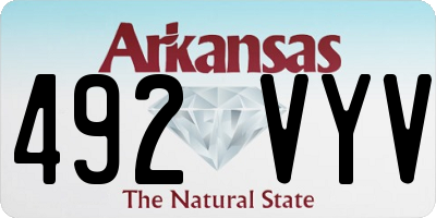 AR license plate 492VYV