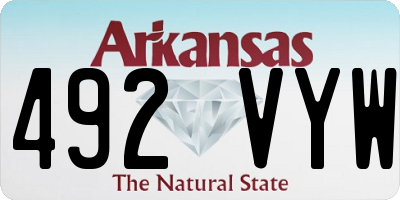 AR license plate 492VYW