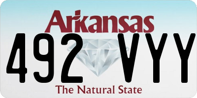 AR license plate 492VYY