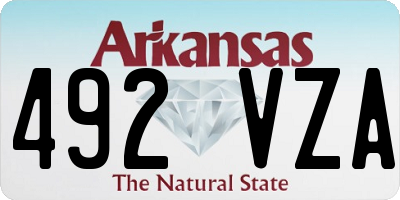 AR license plate 492VZA