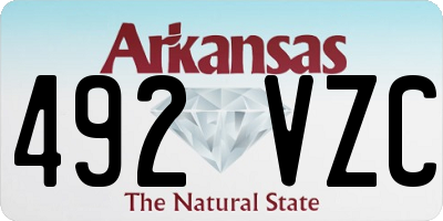AR license plate 492VZC