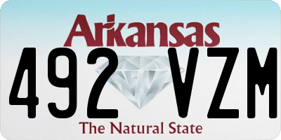AR license plate 492VZM