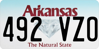 AR license plate 492VZO