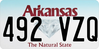 AR license plate 492VZQ