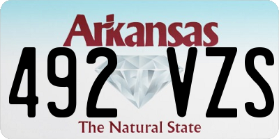 AR license plate 492VZS