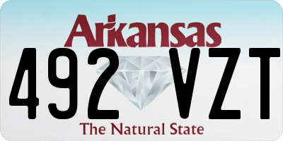 AR license plate 492VZT