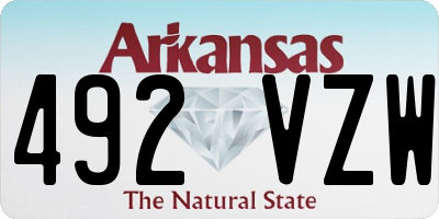 AR license plate 492VZW