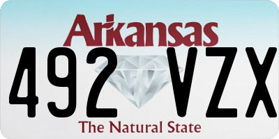 AR license plate 492VZX