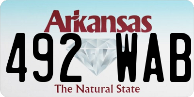 AR license plate 492WAB