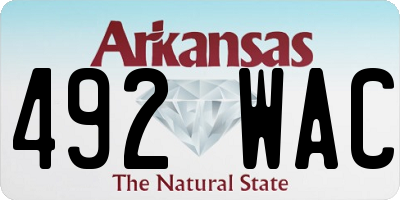 AR license plate 492WAC