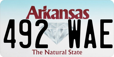 AR license plate 492WAE