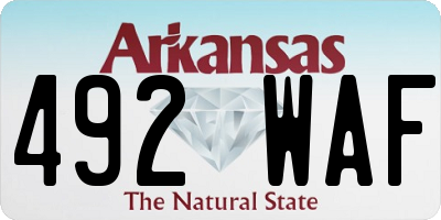 AR license plate 492WAF