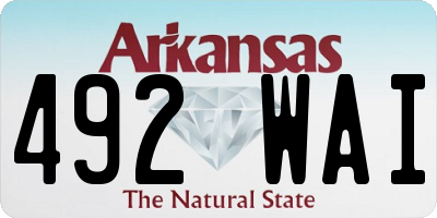 AR license plate 492WAI