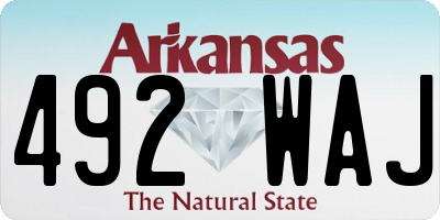 AR license plate 492WAJ