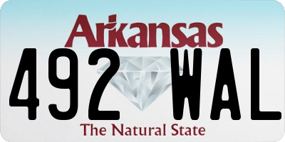 AR license plate 492WAL