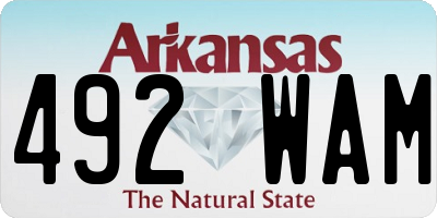 AR license plate 492WAM