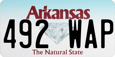 AR license plate 492WAP