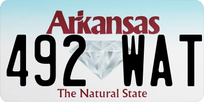 AR license plate 492WAT