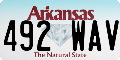 AR license plate 492WAV