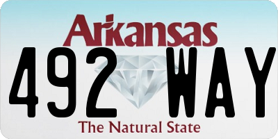 AR license plate 492WAY
