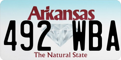 AR license plate 492WBA