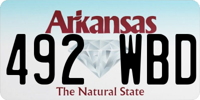 AR license plate 492WBD