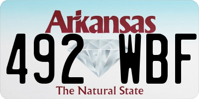 AR license plate 492WBF