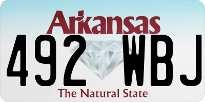 AR license plate 492WBJ