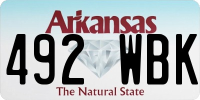 AR license plate 492WBK