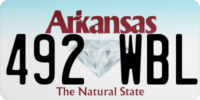AR license plate 492WBL