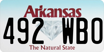 AR license plate 492WBO