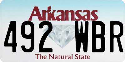 AR license plate 492WBR