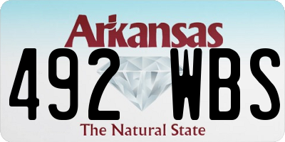 AR license plate 492WBS