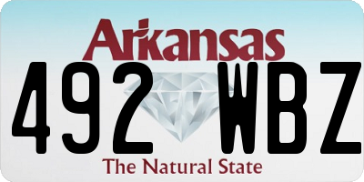 AR license plate 492WBZ
